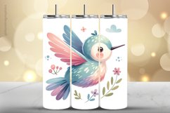 Humming Bird Tumbler Wrap| Tumbler Sublimation Wrap Product Image 1