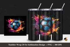 Ball Splash Effect Tumbler Wrap Sublimation Design 1 Product Image 1