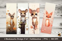 Baby Mouse Deer Bookmarks Sublimation Design Product Image 1