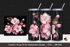 Cute Sakura Tumbler Wrap Sublimation Design 1 Product Image 1