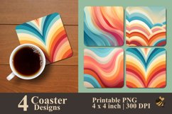Gradient Background Coaster Sublimation Designs Product Image 1