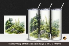 Fern Plant Tumbler Wrap Sublimation Design 1 Product Image 1