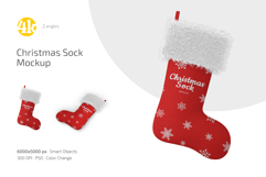 Christmas Sock Mockup Set Product Image 1