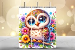 Owl Tumbler Wrap| Tumbler Sublimation Wrap Product Image 1