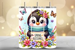 Penguin Tumbler Wrap| Tumbler Sublimation Wrap Product Image 1