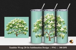 Cananga Flowers Tumbler Wrap Sublimation Design 1 Product Image 1