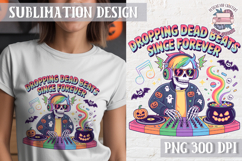 Halloween Skeleton Clipart PNG Sublimation Colored Sarcastic Product Image 1