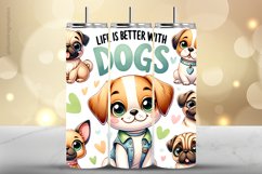 Dog Tumbler Wrap| Tumbler Sublimation Wrap Product Image 1