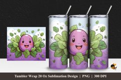 Cute Sweet Potato Tumbler Wrap Sublimation Design 1 Product Image 1