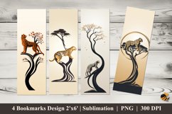 Wild Leopard Bookmarks Sublimation Design Product Image 1