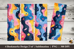 Pastel Colors Bookmarks Sublimation Design Product Image 1