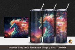 Magic Unicorn Tumbler Wrap Sublimation Design 1 Product Image 1