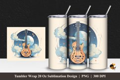 Dream Guitar Tumbler Wrap Sublimation Design 1 Product Image 1