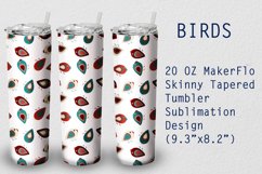 Tumbler Tapered 20 OZ Sublimation Birds Wrap Design Product Image 1