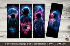 Astronaut Fantasy Bookmarks Sublimation Design Product Image 1