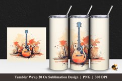 Guitar Solo Tumbler Wrap Sublimation Design 1 Product Image 1
