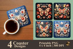 Butterfly Series Coaster Sublimation Designs Product Image 1