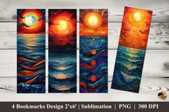 Sun Abstract Bookmarks Sublimation Design Product Image 1