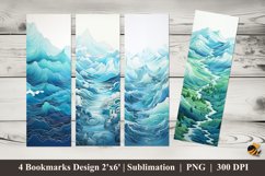 Drawing Mountains Bookmarks Sublimation Design Product Image 1