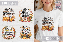 Fall Cozy Quote Bible Clipart PNG Sublimation 4 Designs Product Image 1