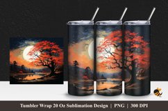 Beautiful Dusk Tumbler Wrap Sublimation Design 1 Product Image 1