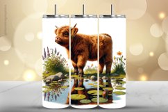 Highland Cow Tumbler Wrap| Tumbler Sublimation Wrap Product Image 1