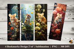 Rat Nature Bookmarks Sublimation Design Product Image 1