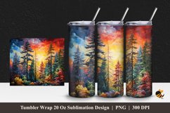 Pine Forests Tumbler Wrap Sublimation Design 1 Product Image 1