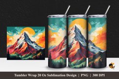Rock Peak Tumbler Wrap Sublimation Design 1 Product Image 1