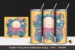 Cute Jellyfish Tumbler Wrap Sublimation Design 1 Product Image 1