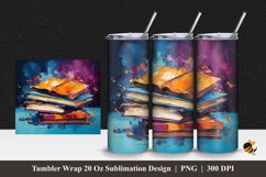 Book Art Color Tumbler Wrap Sublimation Design 1 Product Image 1