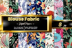 Blouse Fabric Digital Papers Bundle Product Image 1