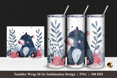Cute Tapir Tumbler Wrap Sublimation Design 1 Product Image 1