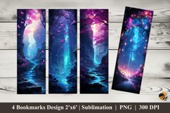 Magic Falls Bookmarks Sublimation Design Product Image 1