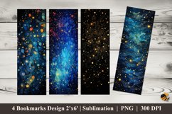 Shinning Stars Bookmarks Sublimation Design Product Image 1