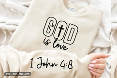 God Is Love - Christian Sleeve T-Shirt Design Product Image 1