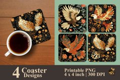 Eagle Foral Coaster Sublimation Designs Product Image 1