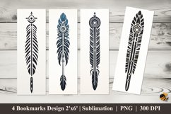 Feather Design Bookmarks Sublimation Design Product Image 1