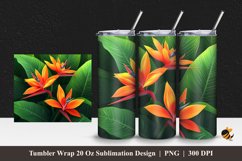 Paradise Flower Tumbler Wrap Sublimation Design 1 Product Image 1