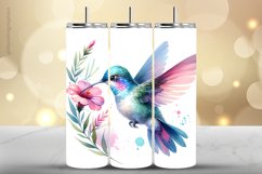 Humming Bird Tumbler Wrap| Tumbler Sublimation Wrap Product Image 1