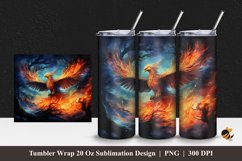 Wild Phoenix Tumbler Wrap Sublimation Design 1 Product Image 1