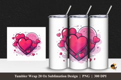Love Art Tumbler Wrap Sublimation Design 1 Product Image 1