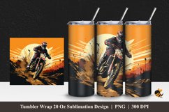 Motocross Effect Tumbler Wrap Sublimation Design 1 Product Image 1