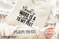 God’s Word Is A Lamp - Christian Sleeve T-Shirt Design Product Image 1
