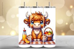 Highland Cow Tumbler Wrap| Tumbler Sublimation Wrap Product Image 1