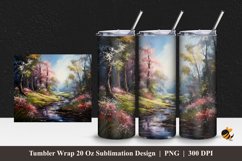 Nature Spring Tumbler Wrap Sublimation Design 1 Product Image 1