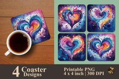Love Illustration Coaster Sublimation Designs Product Image 1