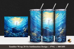 Shipwreck Tumbler Wrap Sublimation Design 1 Product Image 1