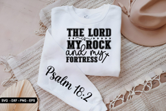 The Lord Is My Rock And My - Christian Sleeve T-Shirt Design Product Image 2