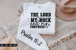 The Lord Is My Rock And My - Christian Sleeve T-Shirt Design Product Image 2